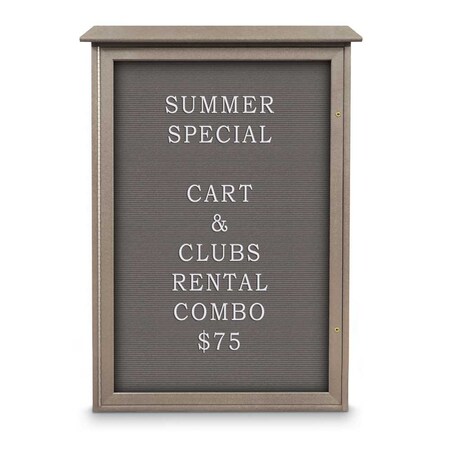 United Visual Products Outdoor Enclosed Combo Board, 72"x36", Gold Frame/Blue & Cloud UVCB7236ODG-BLUE-CLOUD